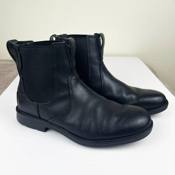 Timberland Chelsea Boots Carter Notch Black Leather Men\'s Sz 9 Weather Resistant main image 10